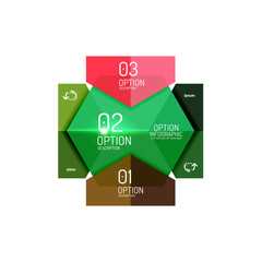 Paper modern infographic geometric templates
