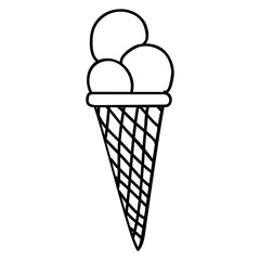 ice cream cone icon image vector illustration design 