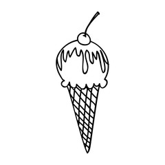 ice cream cone icon image vector illustration design 