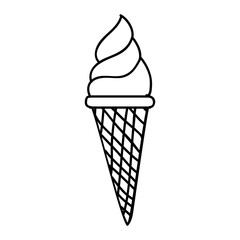 ice cream cone icon image vector illustration design 