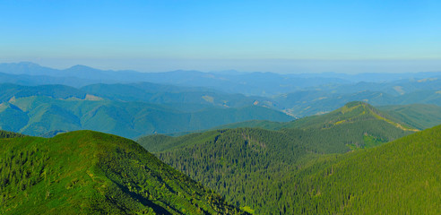 Carpathians mountains at sunsrise