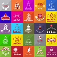 Christmas Icon Set-Isolated On Mosaic Background.Vector Illustration,Graphic Design.For Web,Websites,App,Print,Presentation Templates,Mobile Applications And Promotional Materials,Hand Drawn,Thin Line