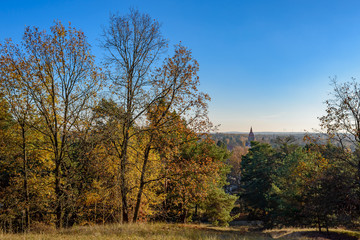 Blick von den Püttbergen auf das herbstliche Berlin-Wilhelmshagen