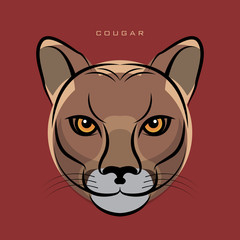 The Cougar, also known as the Puma face sign or symbol
