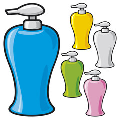 soap dispenser plastic pump (shower gel, shampoo)