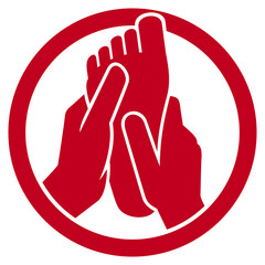 Obraz premium foot massage symbol (icon)