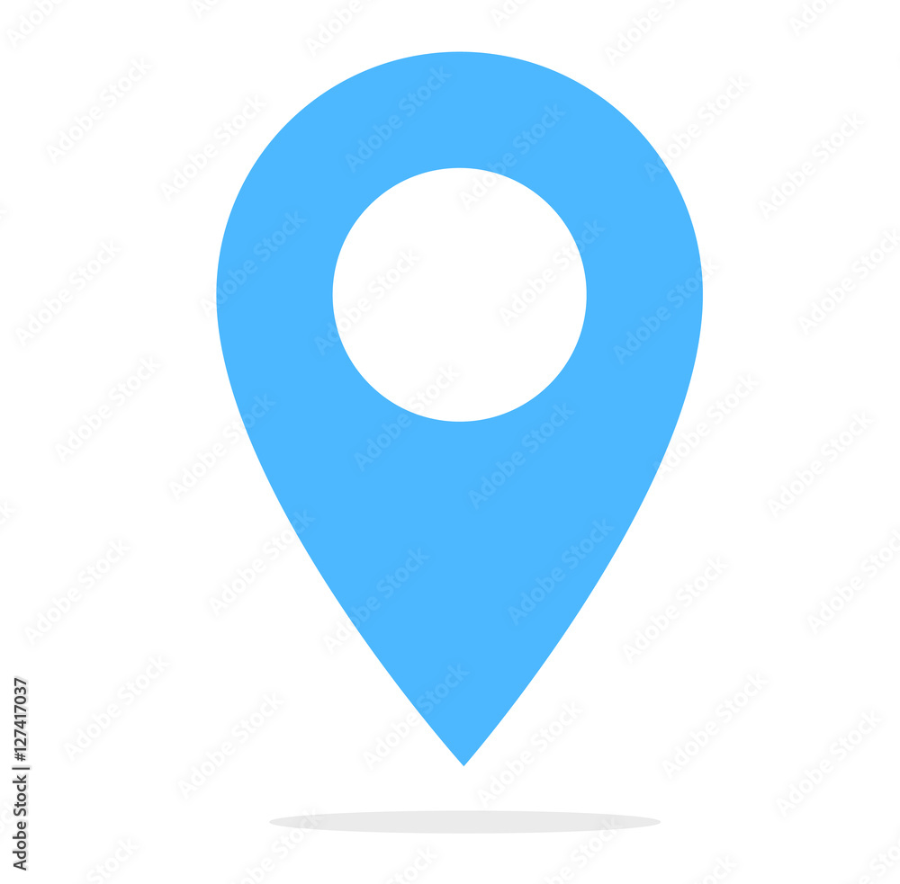Poster map pointer icon isolated on white background