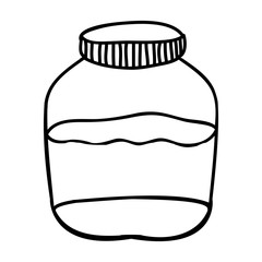 filled jar icon image vector illustration design 