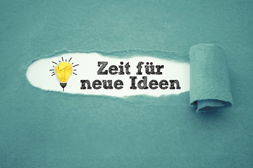 Zeit für neue Ideen