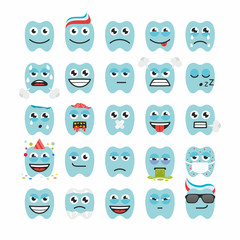 teeth with different emotions