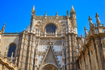 Seville cathedral Saint Christopher door Spain