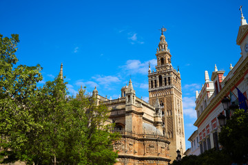 Fototapeta na wymiar Seville cathedral Giralda tower Sevilla Spain