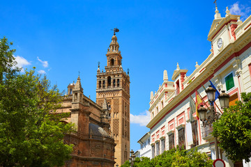 Naklejka premium Seville cathedral Giralda tower of Sevilla