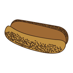 hot dog bread icon image vector illustration design 