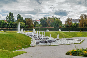 Fountain in Belevedere palace park, Vienna