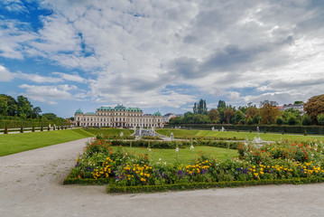 Fototapeta na wymiar Belvedere garden, Vienna