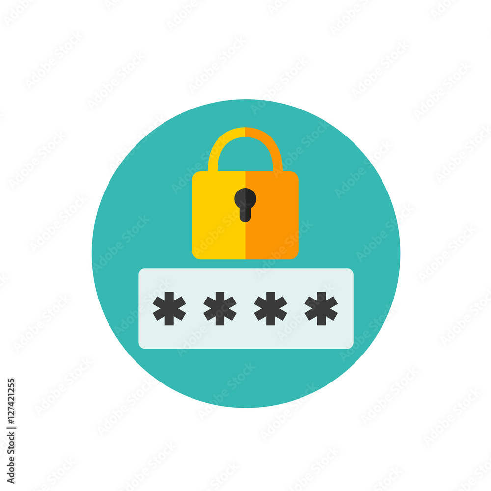 Poster secure password icon