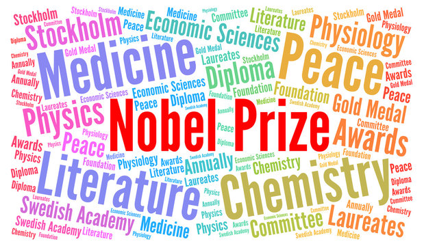 Nobel prize word cloud