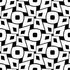 Vector modern abstract geometry squares pattern. black and white seamless geometric background . subtle pillow and bed sheet minimal design. creative art deco. hipster fashion print