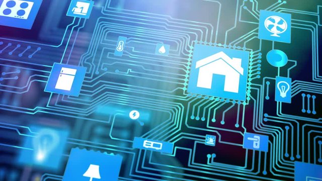 Smart Home Haus automation mit smart haus app auf tablet oder smartphone