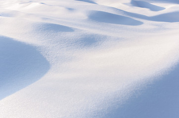 Fototapeta na wymiar Winter background. Fresh sunlit snow.
