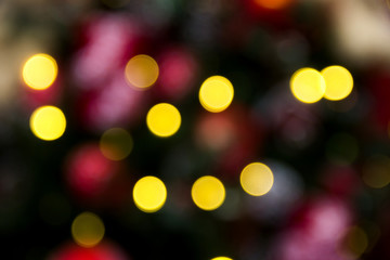 Blurry christmas lights abstract background