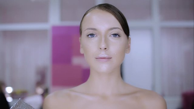 make-up artist doing make-up fashion