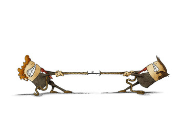 two people pulling rope © JrCasas