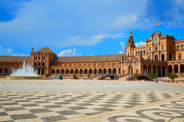 Obraz premium Seville Sevilla Plaza de Espana in Andalusia