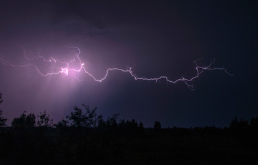 lightning in the night