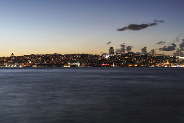 Fototapeta na wymiar Cityscape of Istanbul inTurkey at night