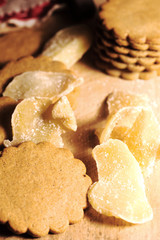 gingerbread cookies and candied ginger