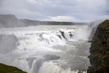 Beautiful big Gullfoss waterfall in Iceland 3