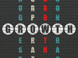 Business concept: Growth in Crossword Puzzle