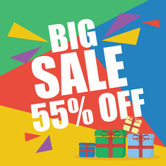 big sale 55 percent off