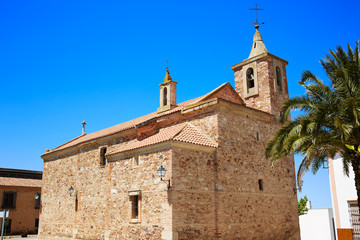 Fototapeta na wymiar Torremejia church near Merida in Extremadura