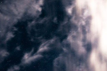 the stars among the clouds