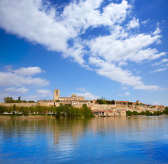 Naklejka na ściany i meble Zamora skyline by Duero river of Spain