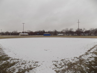 Snowy Baseball Field