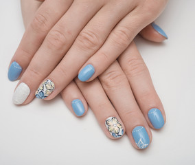 nails blue