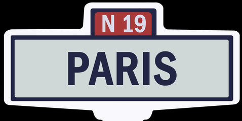 PARIS  - Ancien panneau entrée agglomération