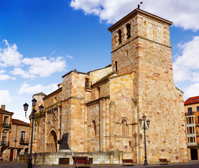 Zamora San Juan church in Plaza Mayor Spain