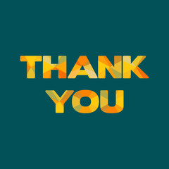 Template of Thank You card. Vector