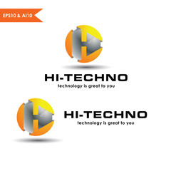 3D Sphere Logo Letter H