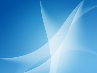 Fototapeta premium Blue and White smooth twist light lines background