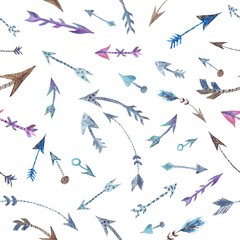 Watercolor Tribal Arrow Pattern