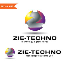 3D Sphere Logo Letter Z