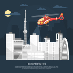 Helicopter Patrol Illustration