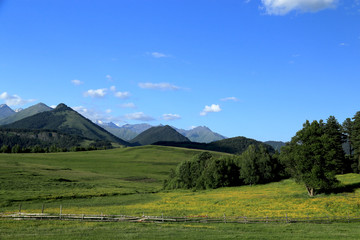 Naklejka premium Mountain landscape panorama