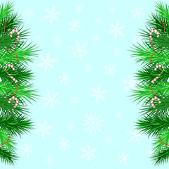 Snow flakes pattern greeting card